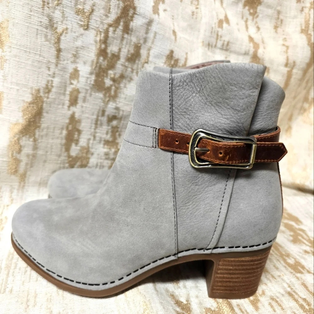 Dansko Women's Hartley Boot Grey Nubuck Sz36 US6 - Picture 4 of 17